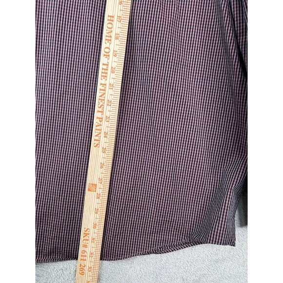 Apt. 9 Shirt Men's 4XB Maroon Striped Long Sleeve Button Up Casual Professional - Picture 5 of 7